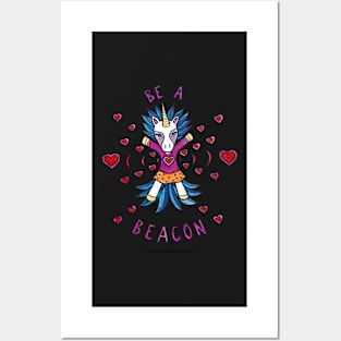 Be a Beacon - Unicorn - Animals of Inspiration series Posters and Art